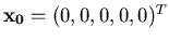 ${\mathbf{x_0}}=(0,0,0,0,0)^T$
