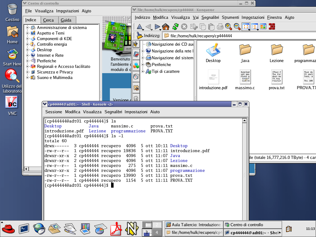L'interfaccia grafica del KDE